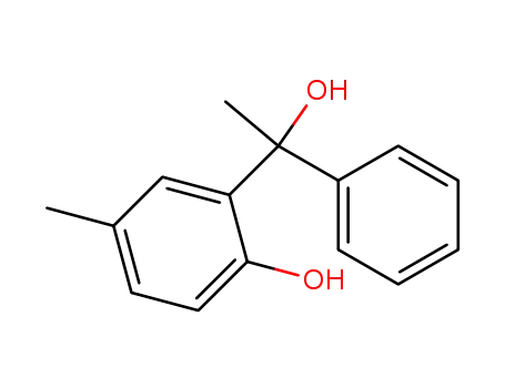 Molecular Structure of 86608-97-1 (2-(1-hydroxy-1-phenylethyl)-4-methylphenol)