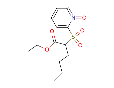 Molecular Structure of 288400-65-7 (2-(1-oxy-pyridine-2-sulfonyl)-hexanoic acid ethyl ester)