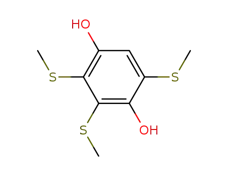Molecular Structure of 127087-16-5 (2,3,5-tris(methylsulfanyl)benzene-1,4-diol)