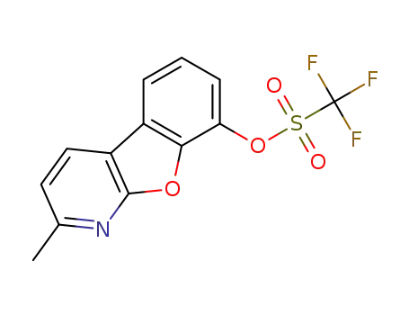 Molecular Structure of 1609373-98-9 (2-Methylbenzofuro[2,3-b]pyridin-8-yl trifluoromethanesulfonate)