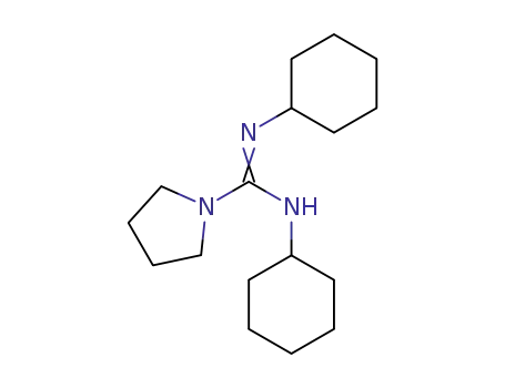 Molecular Structure of 60006-28-2 (N,N'-dicyclohexylpyrrolidine-1-carboximidamide)