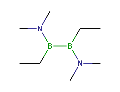 Molecular Structure of 19162-23-3 (N,N,N',N'-Tetramethyl-1,2-diethyl-1,2-diborane(4)diamine)
