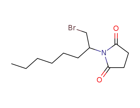 Molecular Structure of 89736-74-3 (2,5-Pyrrolidinedione, 1-[1-(bromomethyl)heptyl]-)