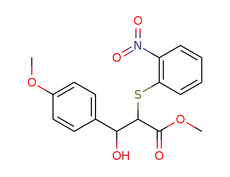 3-Hydroxy-3-(4-methoxy-phenyl)-2-(2-nitro-phenylsulfanyl)-propionic acid methyl ester