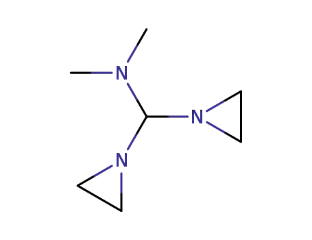 Molecular Structure of 75374-07-1 (1,1-bis(aziridin-1-yl)-N,N-dimethylmethanamine)