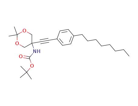 tert-butyl 2,2-dimethyl-5-[(4-octylphenyl)ethynyl]-1,3-dioxan-5-ylcarbamate