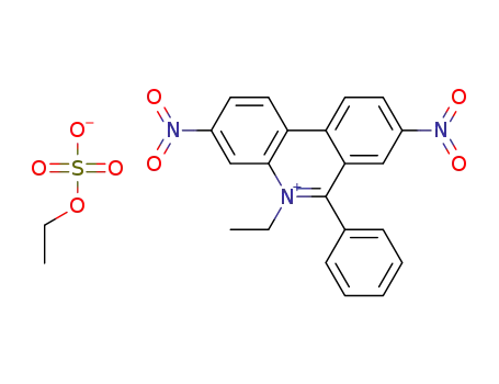 Molecular Structure of 93840-65-4 (5-Ethyl-3,8-dinitro-6-phenylphenanthridinium ethyl sulphate)