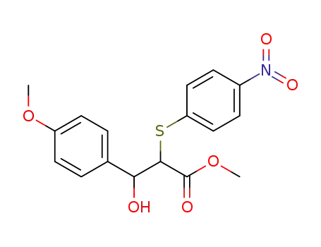 3-Hydroxy-3-(4-methoxy-phenyl)-2-(4-nitro-phenylsulfanyl)-propionic acid methyl ester