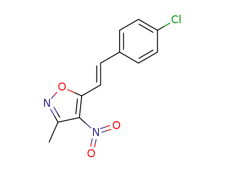 Molecular Structure of 51978-97-3 ((E)-5-(4-chlorostyryl)-3-methyl-4-nitroisoxazole)