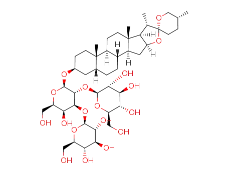 Molecular Structure of 122620-12-6 (smilagenin 3-O-β-D-glucopyranosyl-(1->2)-<β-D-glucopyranosyl-(1->3)>-β-D-galactopyranoside)