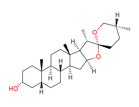 Molecular Structure of 19043-98-2 (Spirostan-3-ol, (3beta,5beta)-)
