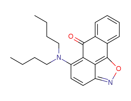 Molecular Structure of 83206-63-7 (5-dibutylaminoanthra<1,9-c,d>isoxazol-6-one)