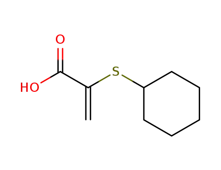 Molecular Structure of 855923-25-0 (2-cyclohexylmercapto-acrylic acid)