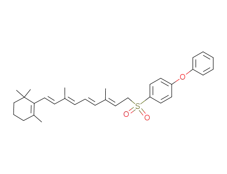 Molecular Structure of 56859-10-0 (1-[(2E,4E,6E,8E)-3,7-Dimethyl-9-(2,6,6-trimethyl-cyclohex-1-enyl)-nona-2,4,6,8-tetraene-1-sulfonyl]-4-phenoxy-benzene)