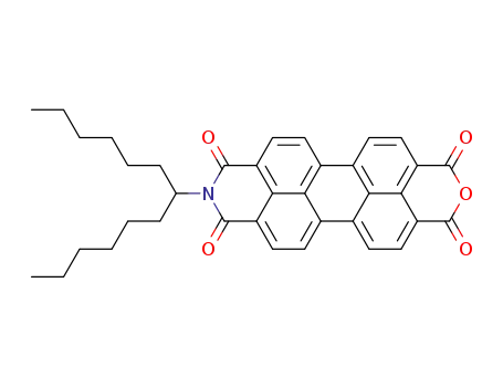 Molecular Structure of 130296-37-6 (N-(1-hexylheptyl)-perylene-3,4,9,10-tetracarboxylic-3,4-carboximide-9,10-anhydride)
