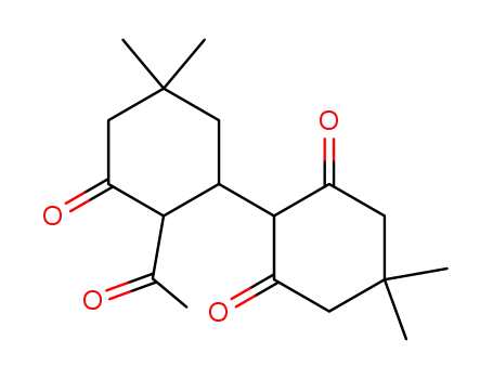 Molecular Structure of 89129-64-6 ([1,1'-Bicyclohexyl]-2,3',6-trione, 2'-acetyl-4,4,5',5'-tetramethyl-)