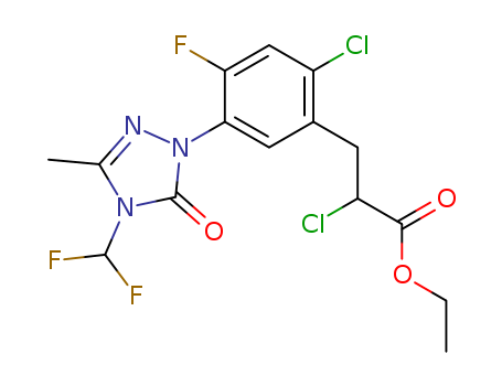 Benzenepropanoic acid, a,2-dichloro-5-[4-(difluoromethyl)-4,5-dihydro-3-methyl-5-oxo-1H-1,2,4-triazol-1-yl]-4-fluoro-,ethyl ester