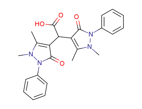bis-(1,5-dimethyl-3-oxo-2-phenyl-2,3-dihydro-1<i>H</i>-pyrazol-4-yl)-acetic acid