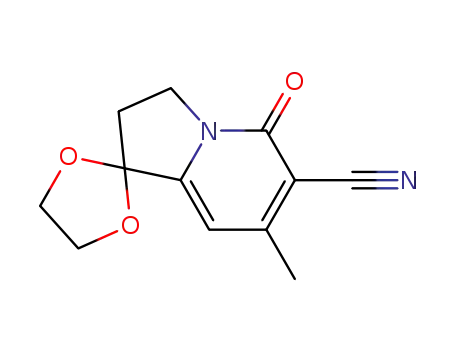2',3'-Dihydro-7'-methyl-5'-oxo-spiro[1,3-dioxolane-2,1'(5'H)-indolizine]-6'-carbonitrile