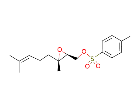 Molecular Structure of 121401-06-7 (Toluene-4-sulfonic acid <3-methyl-3-(4-methylpent-3-enyl)oxiran-2-yl>methyl ester)