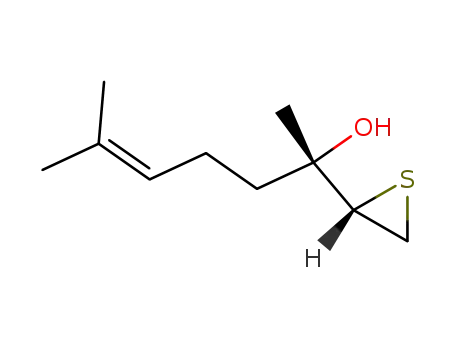 Molecular Structure of 160805-58-3 ((S)-6-Methyl-2-(S)-thiiranyl-hept-5-en-2-ol)