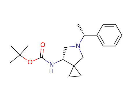 7(S)-<(tert-butoxycarbonyl)amino>-5-<1(R)-phenylethyl>-5-azaspiro<2.4>heptane