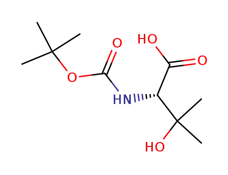 Molecular Structure of 102507-13-1 (N-BOC-(S)-2-AMINO-3-HYDROXY-3-METHYLBUTANOIC ACID)