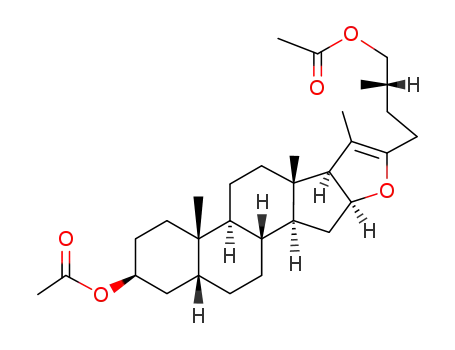 Molecular Structure of 838087-02-8 ((25S)-5β-furost-20(22)-ene-3β,26-diyl diacetate)