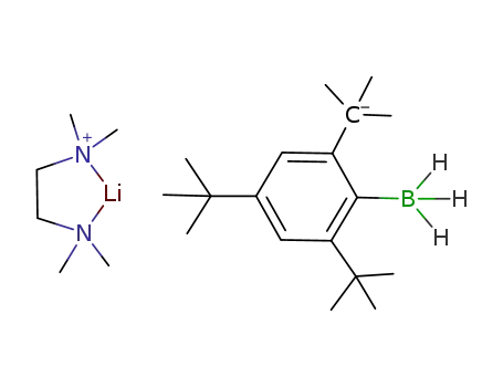 Molecular Structure of 112506-19-1 ((tetramethylethylenediamine)lithium trihydro(2,4,6-tri-tert-butylphenyl)borate)