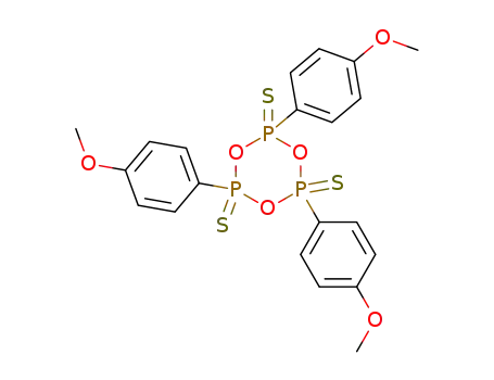 Molecular Structure of 137171-51-8 (2,4,6-tris(4-methoxyphenyl)-2,4,6-trisulfanylene-1,3,5,2,4,6-trioxatriphosphinane)