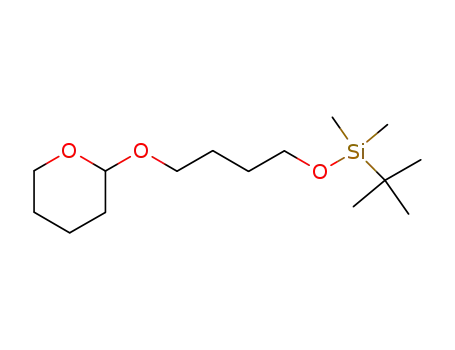 Molecular Structure of 112157-64-9 (Silane,
(1,1-dimethylethyl)dimethyl[4-[(tetrahydro-2H-pyran-2-yl)oxy]butoxy]-)
