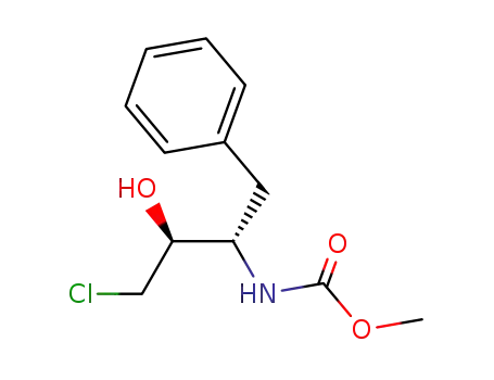 Molecular Structure of 176972-62-6 (METHYL (1S,2S)-1-BENZYL-3-CHLORO-2-HYDROXYPROPYLCARBAMATE)