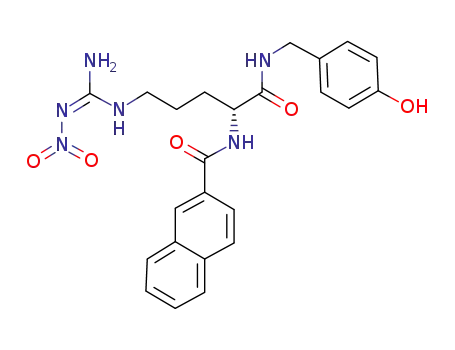 Molecular Structure of 164647-69-2 ((R)-N<sub>5</sub>-[Amino(nitroimino)methyl]-N-[(4-hydroxyphenyl)-methyl]-N<sub>2</sub>-(2-naphthoyl)-ornithinamide)