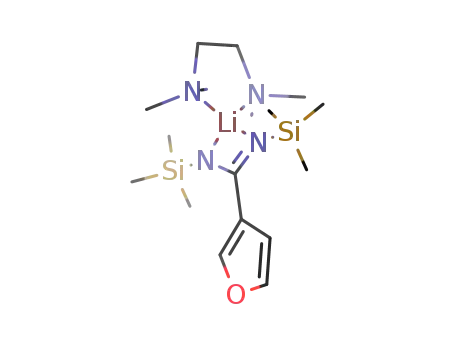 Molecular Structure of 1206534-47-5 ([(3-C<sub>4</sub>H<sub>3</sub>O)C(NSiMe<sub>3</sub>)2]Li(TMEDA))
