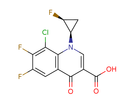 3-Quinolinecarboxylic acid, 8-chloro-6,7-difluoro-1-[(1R,2S)-2-fluorocyclopropyl]-1,4-dihydro-4-oxo-