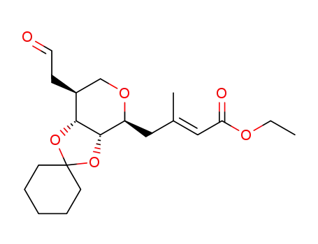 (E)-5,9-anhydro-6,7-O-cyclohexylidene-2,3,4,8-tetradeoxy-8-C-(ethoxycarbonyl)methyl-3-methyl-D-allo-non-2-enal