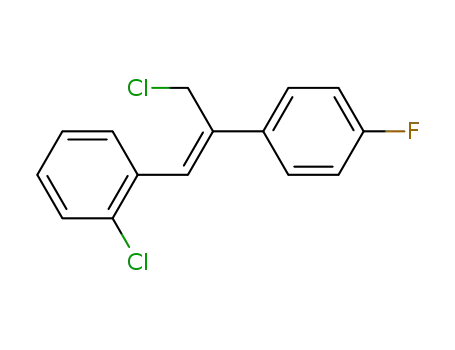 Molecular Structure of 133001-05-5 (Z-3-Chloro-1-(2-chlorophenyl)-2-(4-fluorophenyl)-propene)