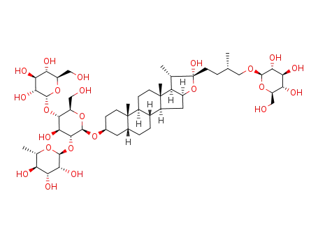 b-D-Glucopyranoside, (3b,5b,22a,25S)-26-(b-D-glucopyranosyloxy)-22-hydroxyfurostan-3-ylO-6-deoxy-a-L-mannopyranosyl-(1®4)-O-[b-D-glucopyranosyl-(1®2)]-