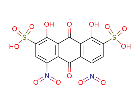 Molecular Structure of 128-90-5 (9,10-dihydro-1,8-dihydroxy-4,5-dinitro-9,10-dioxoanthracene-2,7-disulphonic acid)