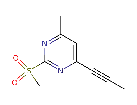Pyrimidine, 4-methyl-2-(methylsulfonyl)-6-(1-propynyl)-