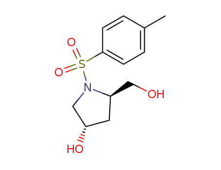 Molecular Structure of 116143-08-9 ((2R,4S)-2-(Hydroxymethyl)-4-hydroxy-1-(4-tolylsulfonyl)pyrrolidine)