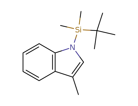 Molecular Structure of 108939-97-5 (1H-Indole, 1-[(1,1-dimethylethyl)dimethylsilyl]-3-methyl-)