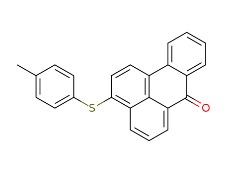 Molecular Structure of 81232-52-2 (3-<i>p</i>-tolylsulfanyl-benz[<i>de</i>]anthracen-7-one)