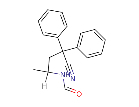 (+/-)-4-formylamino-2,2-diphenyl-valeronitrile
