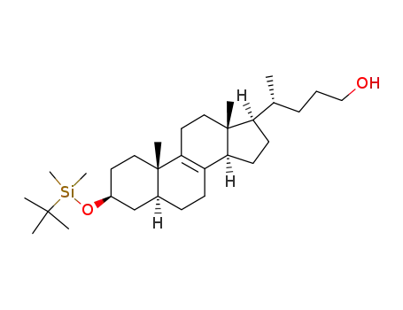 Molecular Structure of 463932-45-8 (3β-tert-butyldimethylsilyloxy-5α-chol-8-en-24-ol)