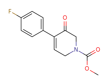 Molecular Structure of 916214-03-4 (1(2H)-Pyridinecarboxylic acid, 4-(4-fluorophenyl)-3,6-dihydro-3-oxo-,
methyl ester)