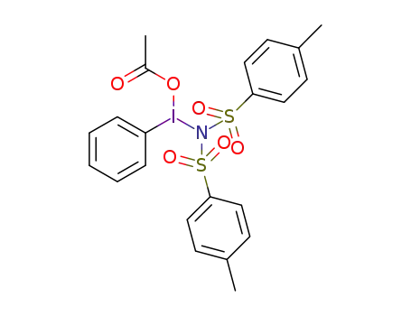 Molecular Structure of 1345824-06-7 (acetoxy((4-methyl)-N-tosylbenzenesulfonamidyl)iodosobenzene)