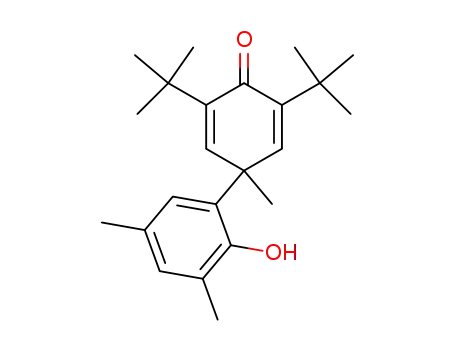Molecular Structure of 131544-07-5 (2,6-di-tert-butyl-4-(3,5-dimethyl-2-hydroxyphenyl)-4-methylcyclohexa-2,5-dien-1-one)