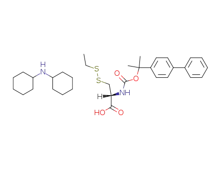 N-2-(p-Biphenylyl)-iso-propyloxycarbonyl-S-ethylthio-cystein-dicyclohexylammoniumsalz