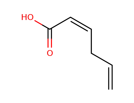 Molecular Structure of 22229-95-4 ((2Z)-2,5-hexadienoic acid)